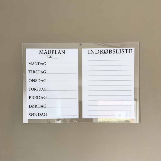 Matplan og handleliste - 50×33 cm