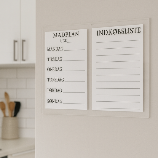 Matplan og handleliste - 50×33 cm