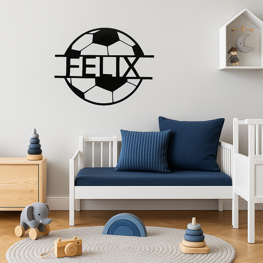 Navneskilt - Fotball - 31x25 cm.