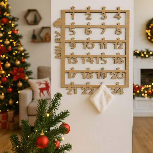 Adventskalender - Eik - 70×60 cm