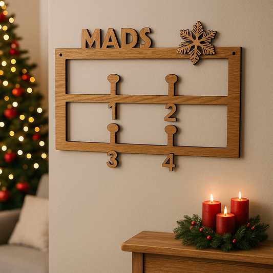 Adventskalender - Eik - 54x38 cm