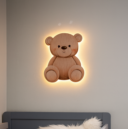 Barnelampe – Stor Bamse – 27x32 cm