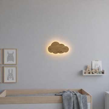 Barnelampe – Sky med navn – 35x20 cm