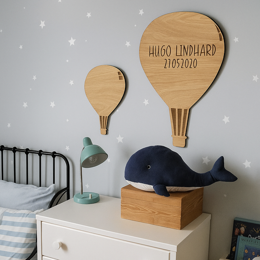 Ballonger med navn - 25x35, 14x20 cm.