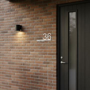 Husnummer med personlig tekst