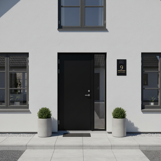 Husnummer med belysning