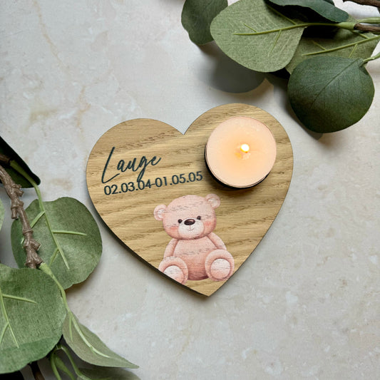 Lysestaker med navn - 12x10 cm