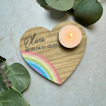 Lysestaker med navn - 12x10 cm