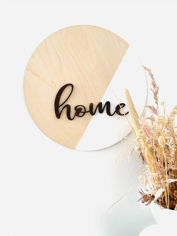 Skilt - Home - 38×38 cm