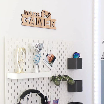 Navneskilt - Gamer - 28×19 cm