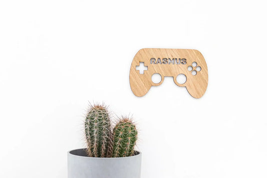 Navneskilt - Gamingkontroll med navn - 25×16 cm