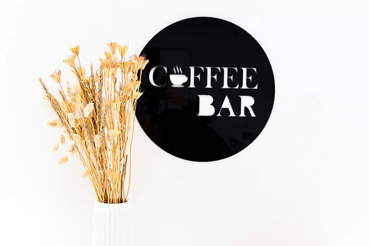 Kaffeskilt - Kaffebar - 38x38 cm