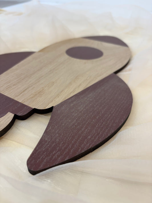 Barnelampe – Utskåret Raket – 32x31 cm