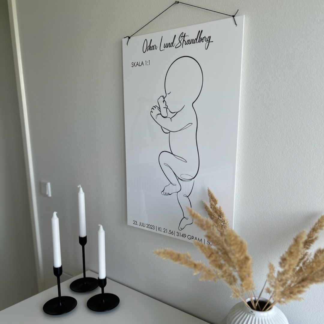 Fødselsplakat – 40×60 cm