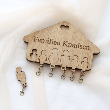 Nøkkelholder/Nøkkelhus med din familie – Ulike størrelser