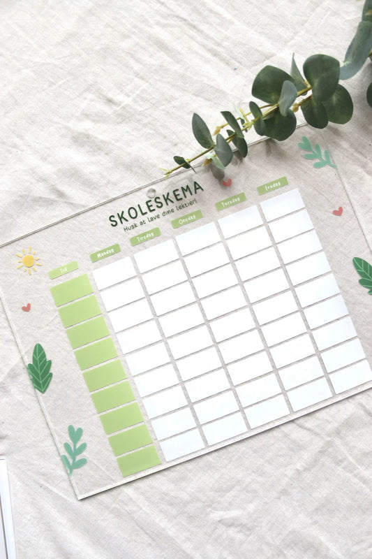 Timeplan #1 - Ulike størrelser