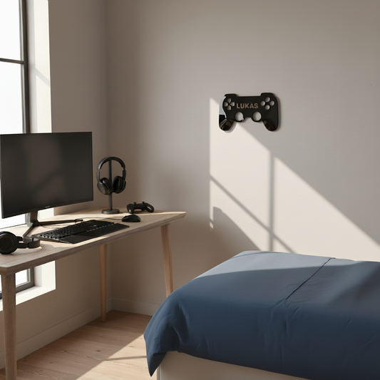 Navneskilt - Gamingkontroll - 25x15 cm.