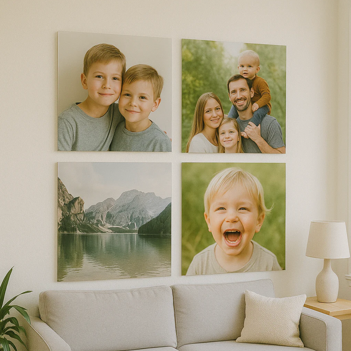 Firkant med personlig bilde - 28×28 cm