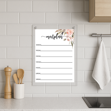 Matplan - Blomst - 24×33 cm