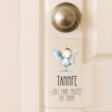 Tannfeskilt - 21x8 cm.
