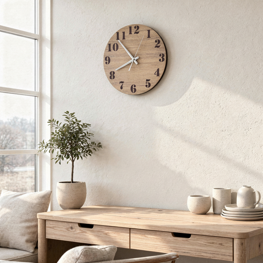 Veggklokke - Eik - Tall