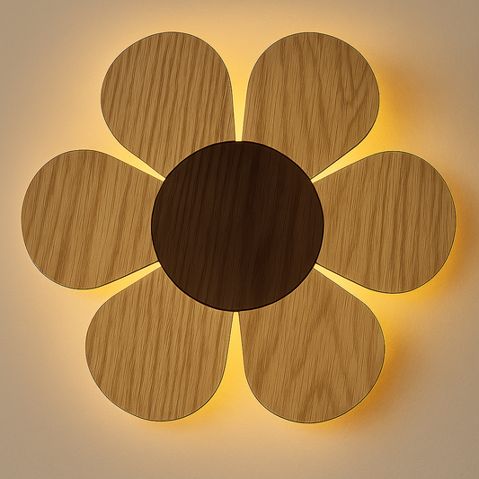 Barnelampe – Blomst – 35x39 cm
