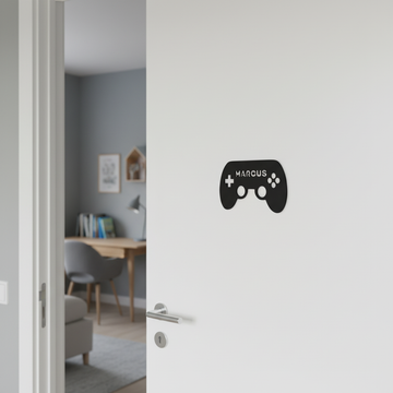 Navneskilt - Gamingkontroll med navn - 25×16 cm