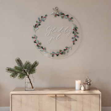 Julekrans til døren - 40×40 cm