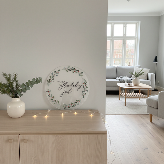 Julekrans til døren - 40×40 cm