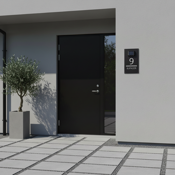 Husnummer med belysning