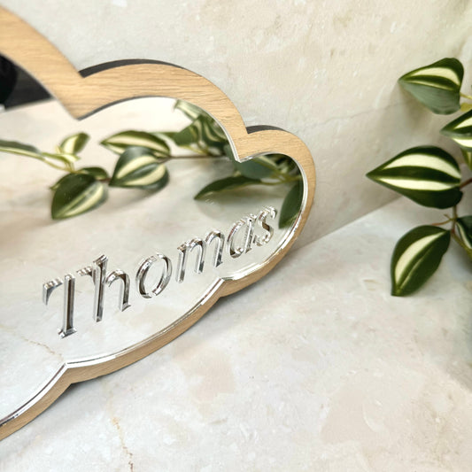 Speil - Sky med navn - 26x15 cm