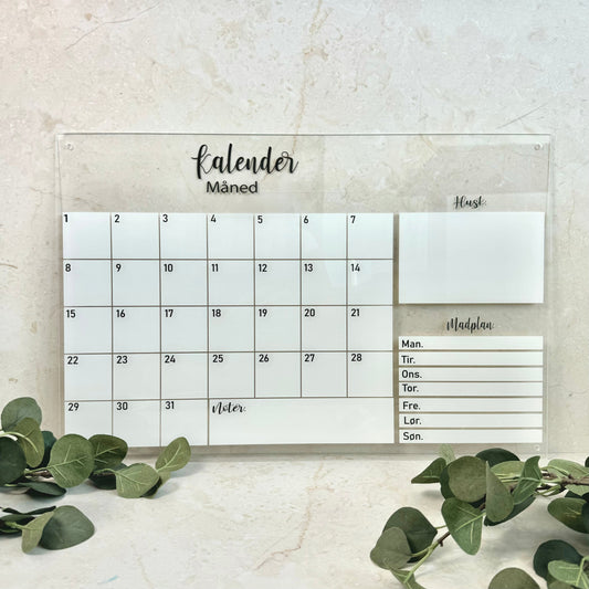 Kalender med ukesmeny - 60×40 cm