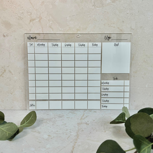 Timeplan #3- Ulike størrelser