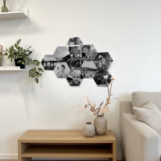 Sekskant med personlig bilde - 15×15 cm