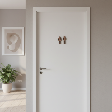 Toalettskilt - 5x10 cm.